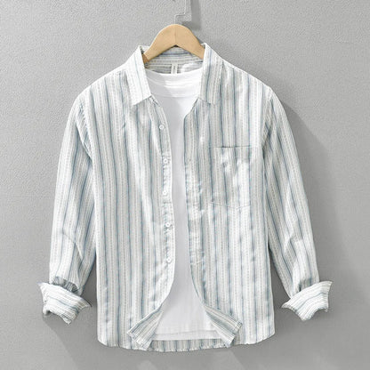 Men's Striped Long Sleeved Shirt