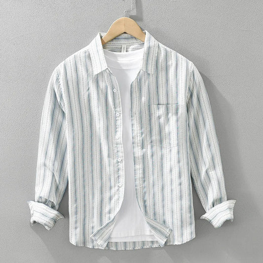 Men's Striped Long Sleeved Shirt