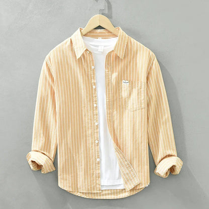 Striped Cotton Long Sleeve Shirt