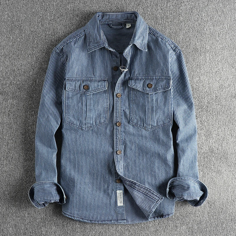 Fayvior | Vintage Yarn-dyed striped Shirt