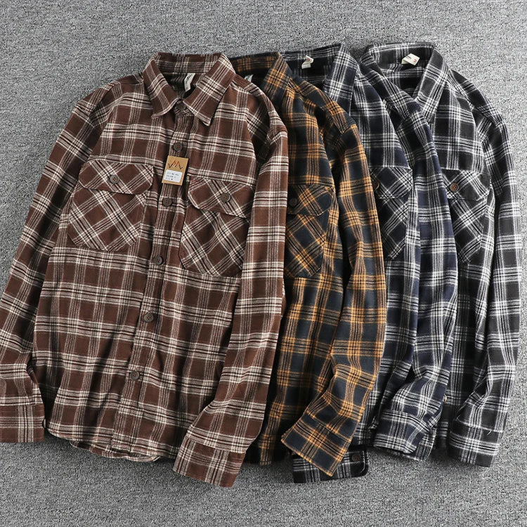 Fayvior | Retro Plaid Men's Shirt